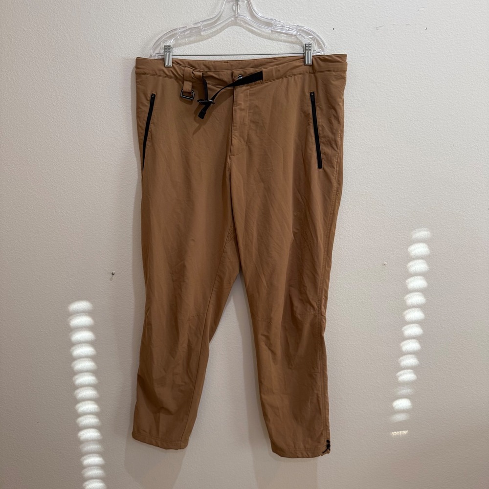 The North Face Mens FlashDry-XD Hiking Pants Tan Brown XL Integrated Belt